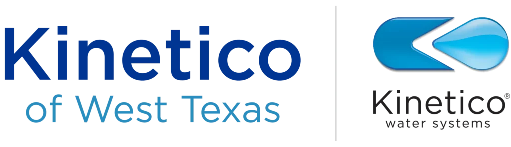horizontal light and dark blue kinetico of west texas logos